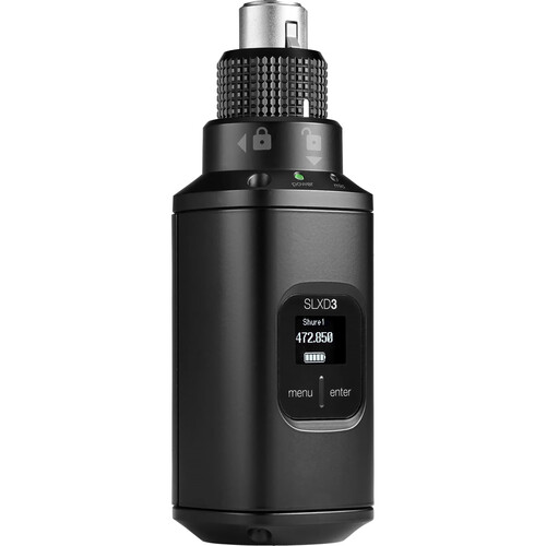 Shure SLXD3 Digital Plug-On XLR Transmitter (H55: 514 to 558 MHz)