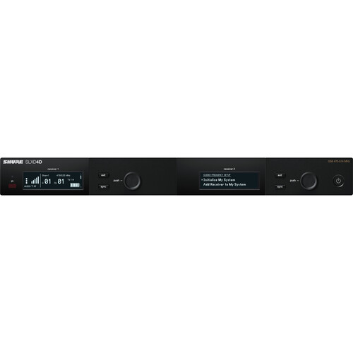Shure SLXD4D Dual-Channel Digital Wireless Receiver (H55: 514 to 558 MHz)