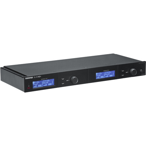 Shure SLXD4QDAN+ Quad-Channel Digital Wireless Receiver with Dante (G57: 470 to 608 MHz)