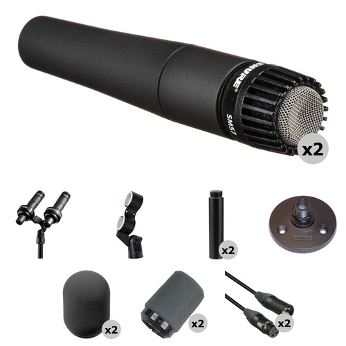Shure Dual SM57 Microphones and Podium Mounting Kit SM57VIP B&H