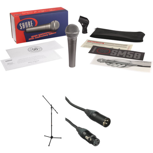 Shure SM58 50th Anniversary Edition Microphone with Stand and