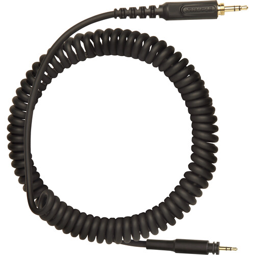 Shure Coiled 2.5mm Bayonet to 3.5mm TRS Audio Cable for SRH440A and SRH840A