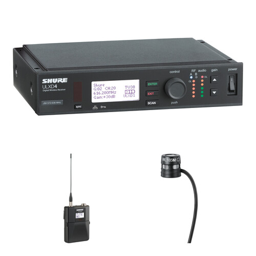 Shure ULXD14/85M Digital Wireless Cardioid Lavalier Microphone System Kit (H50: 534 to 598 MHz)