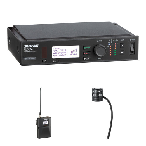 Shure ULXD14/85M Digital Wireless Cardioid Lavalier Microphone System Kit (J50A: 572 to 608 + 614 to 616 MHz)