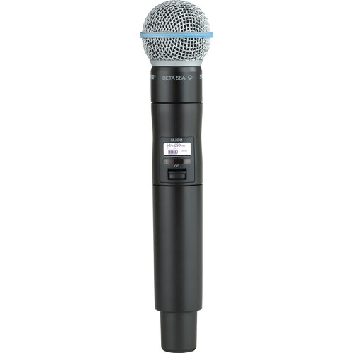 Shure ULXD2/B58 Digital Handheld Wireless Microphone Transmitter with Beta 58A Capsule (G57: 470 to 608 MHz)
