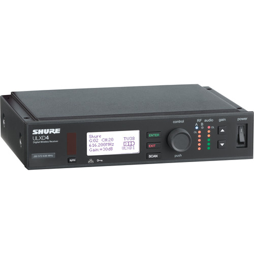 Shure ULXD4 Single-Channel VHF Digital Wireless Receiver (V50: 174 to 216 MHz)
