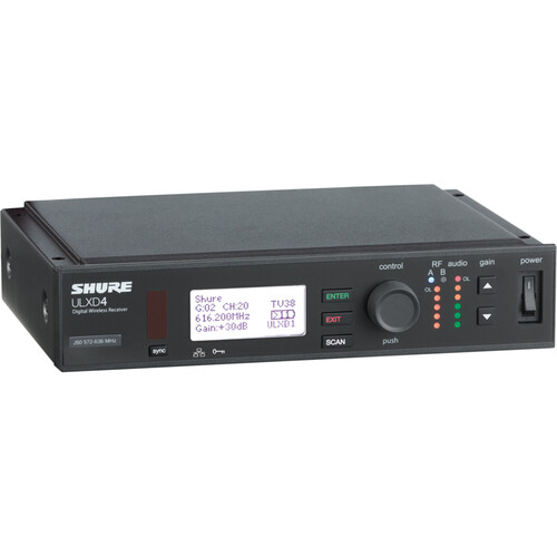 Shure ULXD4-GV Single-Channel Digital Wireless Receiver with Always-On Encryption (G50: 470 to 534 MHz)