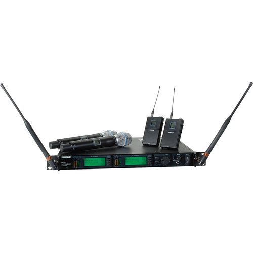 Shure UHF-R Dual-Microphone UHF Bodypack and Handheld Wireless Kit (BETA 87C, L3: 638 - 698 MHz)