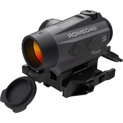 SIG SAUER Romeo4S Compact Red-Dot Sight with Solar Cell (Dot-Circle Illuminated Reticle, Graphite)