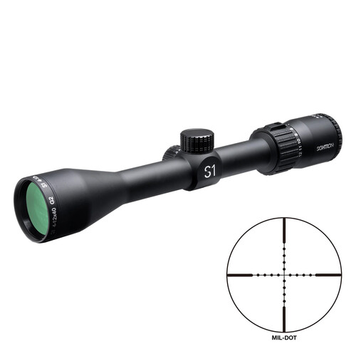 Sightron 4-12x40 S1 G2 Riflescope (Mil-Dot Reticle)