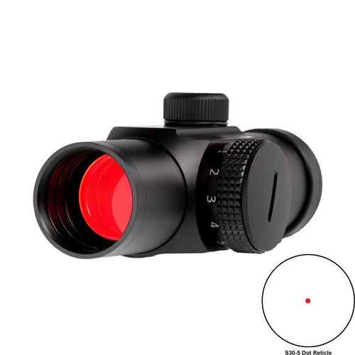 Sightron 1x27 S30 Red Dot Sight (5 MOA Dot Reticle, Matte Black)