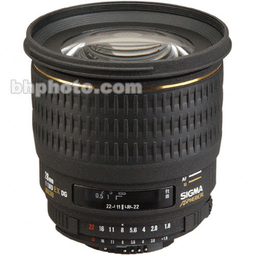 Used Sigma W/A 28mm f/1.8 EX Aspherical DG DF Macro AF Lens