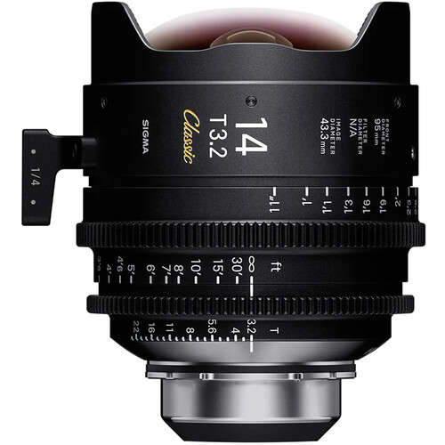 Sigma 14mm T3.2 FF Classic Cine Prime Lens with /i Technology (PL Mount, Meters)