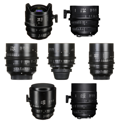 Sigma FF High-Speed 24, 35, 50, 85 & 135mm Prime Lens Bundle (EF Mount)