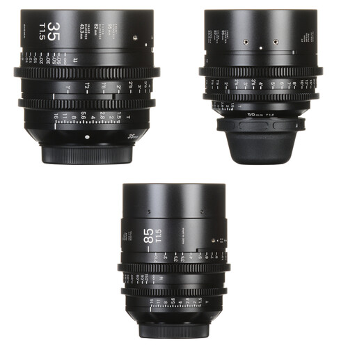 Sigma T1.5 FF High-Speed 35, 50 & 85mm Pime Lens Bundle (EF Mount)