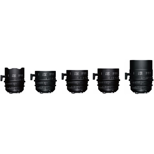 Sigma Fully Luminous FF High Speed 5 Prime Lens Kit with Case (Canon EF Mount, Feet)