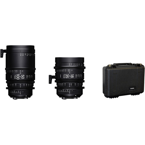 Sigma 18-35mm and 50-100mm Lenses with Case (PL, Meters)