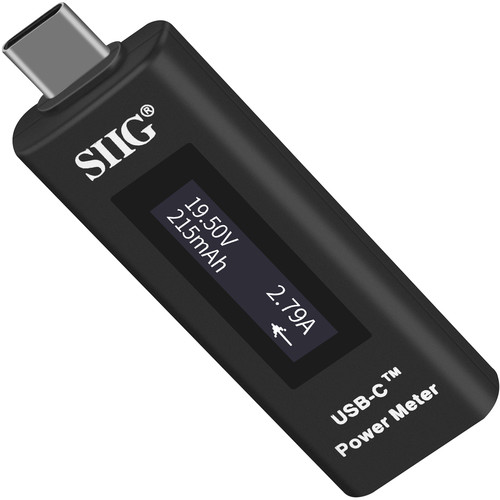 SIIG USB Type-C Power Meter Tester with Digital Indicator