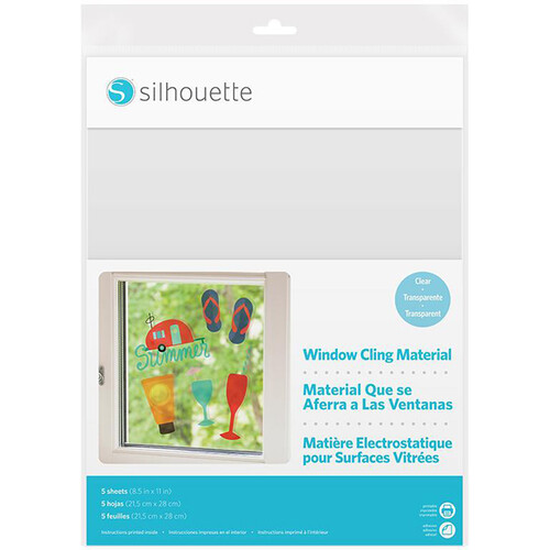 Silhouette Window Cling (8.5 x 11", 5 Sheets, Clear)