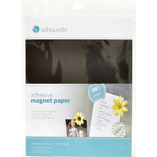 Silhouette Printable Adhesive Magnet Paper (8.5 x 11", 4 Sheets)