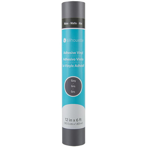 Silhouette Matte Removable Vinyl (12" x 6', Gray)