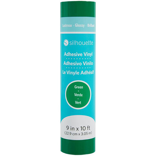 Silhouette Glossy Permanent Vinyl (9" x 10' Roll, Green)