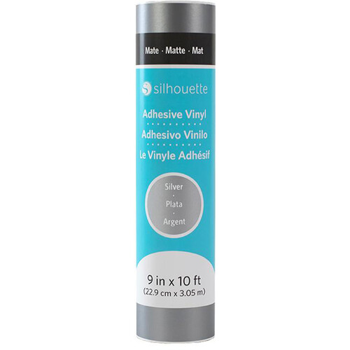 Silhouette Matte Removable Vinyl (9" x 10', Silver)