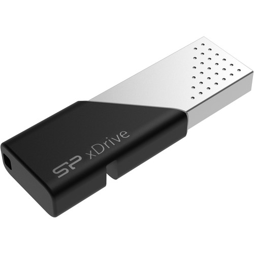 Silicon Power 64GB SP xDrive Z50 USB 3.0 & Lighting Flash Drive (Silver)