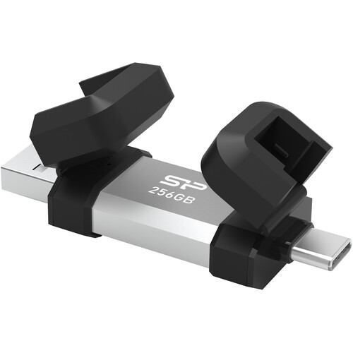 Silicon Power 256GB Mobile C51 USB 3.2 Gen 1 Flash Drive (Silver)