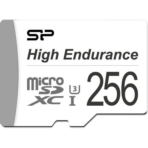 Silicon Power 256GB Golden Series High Endurance UHS-I microSDXC Memory Card with SD Adapter