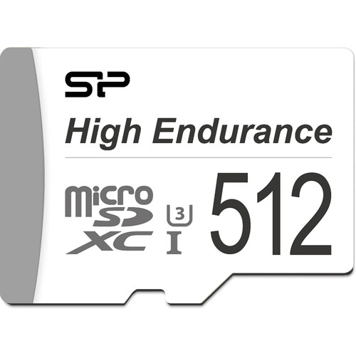 Silicon Power 512GB Golden Series High Endurance UHS-I microSDXC Memory Card with SD Adapter