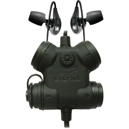 Silynx Communications Clarus FX2 Control Box with Fixed Dual In-Ear Headset & Fixed Yaesu/Vertex 1 Pin RA Adapter (Black)