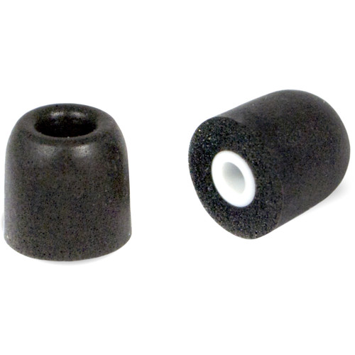 Silynx Communications Foam Ear Tips with Protective Hygiene Barrier, Threadable (Small, Black, 50-Pairs)