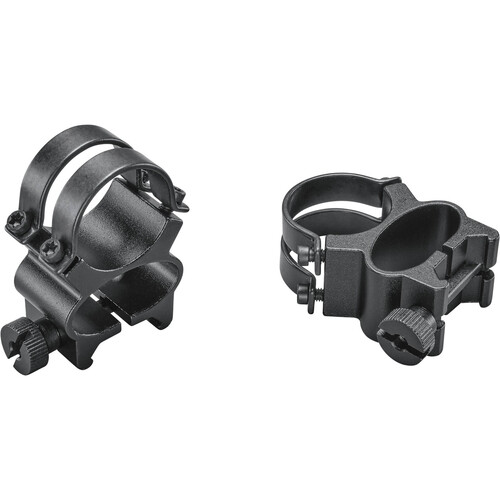 Simmons Dual Strap Riflescope Rings with See-Through Mounts (1", Matte Black, Clamshell Packaging)