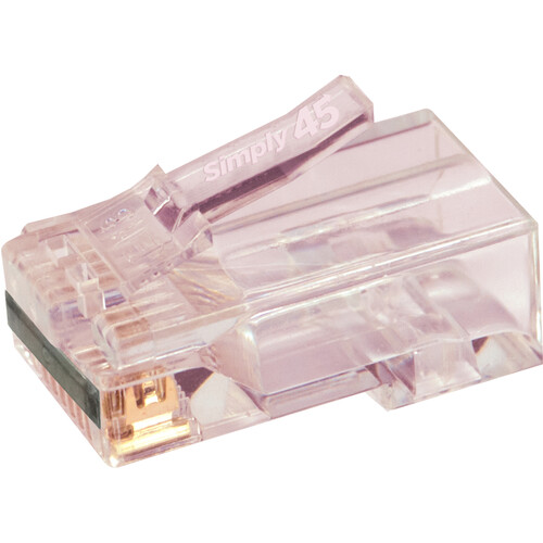Simply45 ProSeries Cat 6/6a UTP Unshielded Pass-Through Modular Plug (Red, 100-Piece Jar)