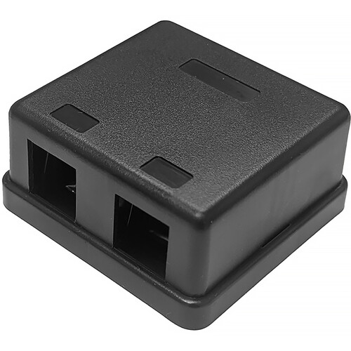Simply45 Dual Port Surface Mount Box (Black)