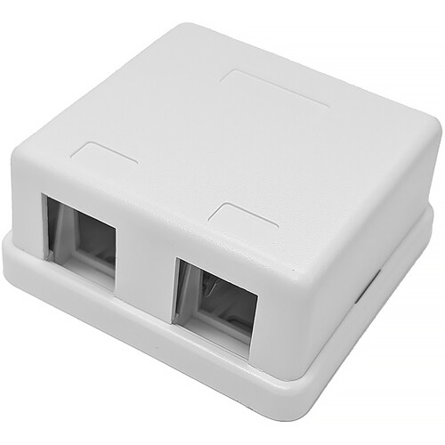 Simply45 Dual Port Surface Mount Box (White)