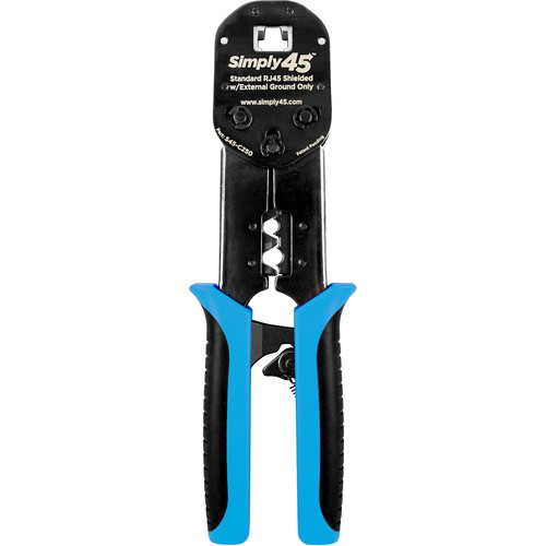 Simply45 Universal RJ45 Crimp Tool for Standard WE/SS 8P8C Shielded & External Ground