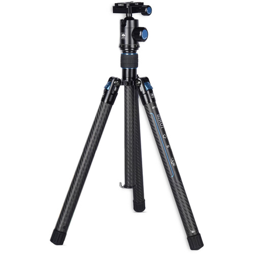 SIRUI AM-225 Camera Tripod Carbon Fiber Tripod 5-Sections Travel Lightweight Small Tripod With B-00K Ball Head,Black