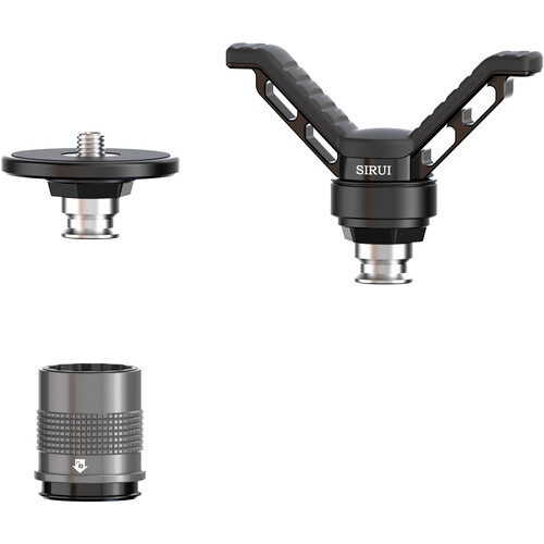 Sirui Black V-Yoke Holder & Metal Gray Quick Release Module
