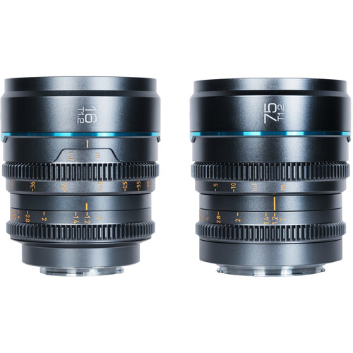 Sirui Night Walker T1.2 S35 Cine 2-Lens Set (Leica L, Gunmetal Gray)
