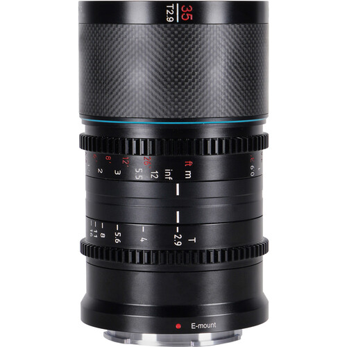 Sirui Saturn 35mm T2.9 1.6x Carbon Fiber Full-Frame Anamorphic Lens (Nikon Z, Blue Flare)