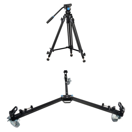 Sirui SH05 Aluminum Video Tripod System with DT-06 Dolly