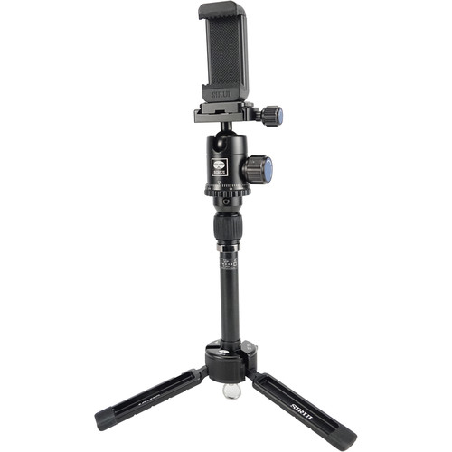Sirui 3T-35 Tripod + Mobile Phone Clamp (Black)