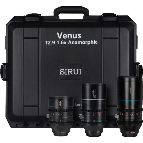 Sirui Venus T2.9 1.6x Full-Frame Anamorphic 3-Lens Kit (35/75/150mm, Canon RF)