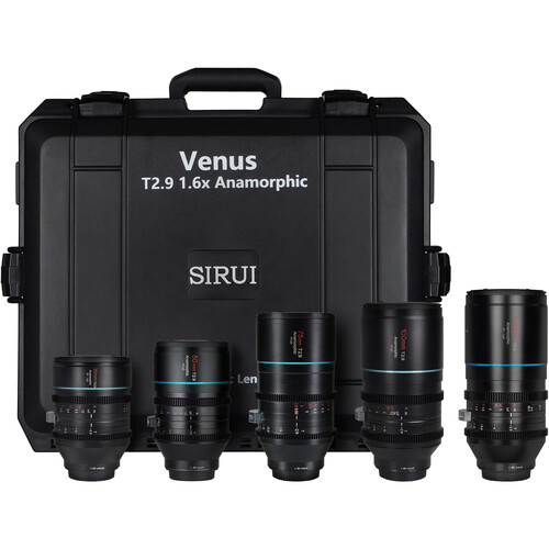 Sirui Venus T2.9 1.6x Full-Frame Anamorphic 5-Lens Kit (35/50/75/100/150mm, Canon RF)