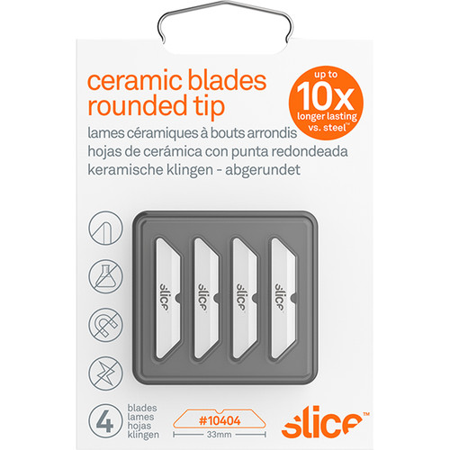 Slice Ceramic Box Cutter Blades (Rounded Tip, Pack of 4)