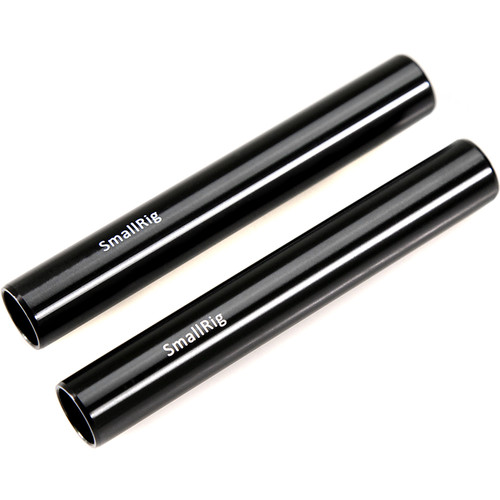 SmallRig 15mm Aluminum Rod (Pair, Black, 4")