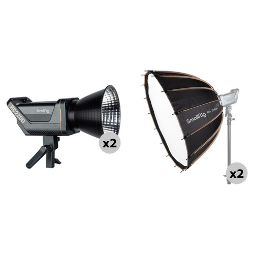 SmallRig RC220D Video 2-Light Kit with RA-D85 Parabolic Softboxes