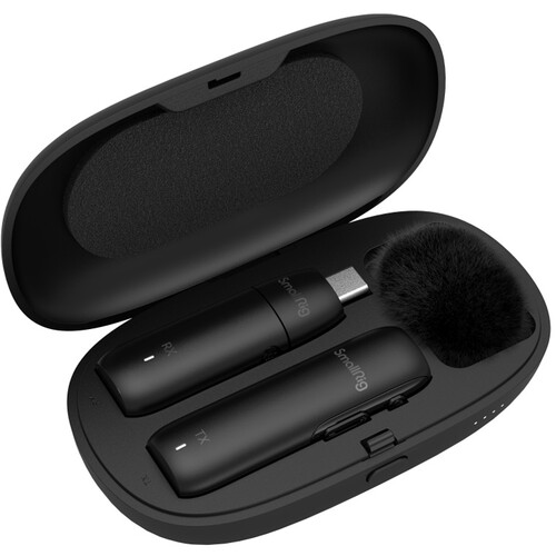 SmallRig Wave W1-C Wireless Lavalier Microphone Set with Charging Case